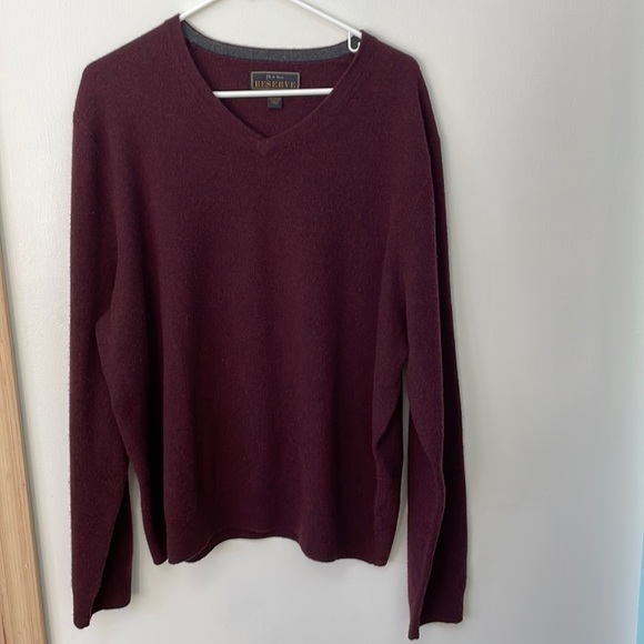 Jos. A Bank Reserve 100% Cashmere V-neck Sweater XXL - Picture 1 of 5